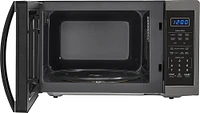 Sharp - Carousel 1.4 Cu. Ft. Mid-Size Microwave - Black Stainless Steel