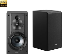 Sony - Core Series 5" 3-Way Bookshelf Speakers (Pair) - Black