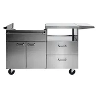 Lynx - 30" Napoli Pizza Oven on Mobile Kitchen Cart - Stainless Steel