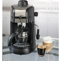 Capresso - Steam PRO 4-Cup Coffee Maker and Espresso Machine with  Milk Frother - Black/Stainless Steel