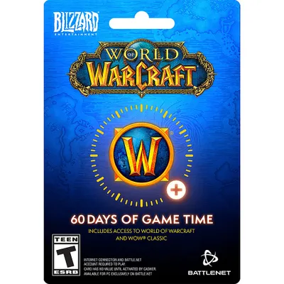 Blizzard Entertainment - World of Warcraft 60 Days Subscription Card