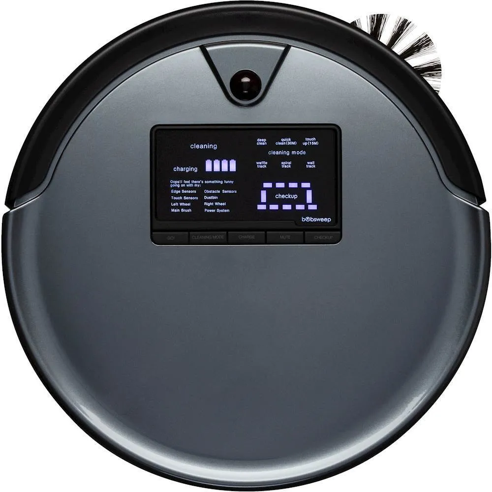 bObsweep - Bob PetHair Plus Robot Vacuum and Mop - Charcoal