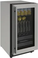 U-Line - 2000 Series 87-Can Beverage Cooler - Stainless Steel