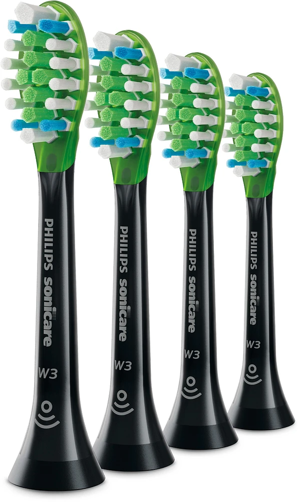 Philips Sonicare - Premium White Brush Heads (4-Pack) - Black