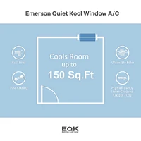 Emerson Quiet Kool - 150 Sq. Ft. Window Air Conditioner - White