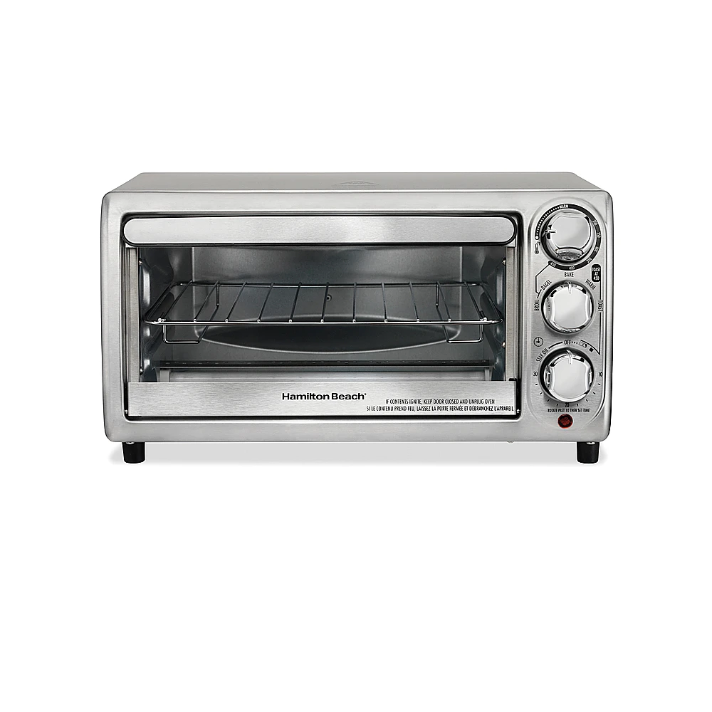 Hamilton Beach - 4-Slice Toaster Oven - Stainless Steel