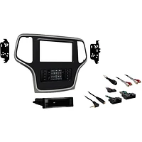 Metra - Dash Kit for Select 2014 Jeep Grand Cherokee Vehicles - Silver trim