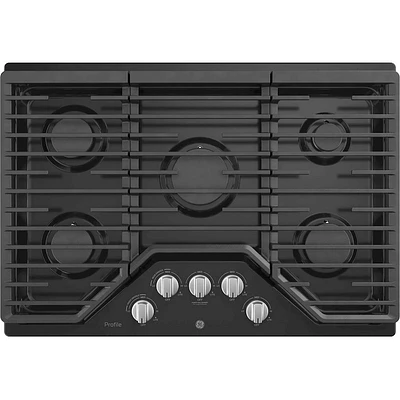 GE - Profile Series 30" Built-In Gas Cooktop - Black