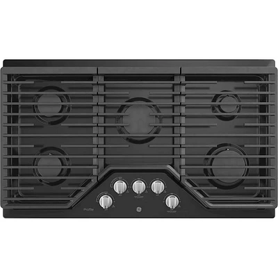 GE - Profile Series 36" Built-In Gas Cooktop - Black