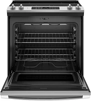 GE - 5.3 Cu. Ft. Slide-In Electric Range - Stainless Steel