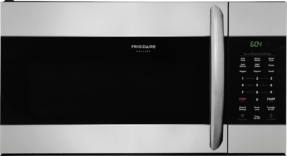 Frigidaire - Gallery 1.7 Cu. Ft. Over-the-Range Microwave with Sensor Cooking - Stainless Steel