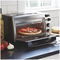 Hamilton Beach - 2-Slice Toaster Oven - Stainless Steel