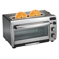 Hamilton Beach - 2-Slice Toaster Oven - Stainless Steel