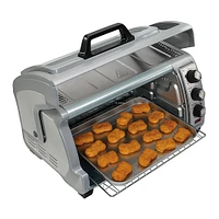 Hamilton Beach - Easy Reach Toaster Oven with Roll-Top Door - Silver