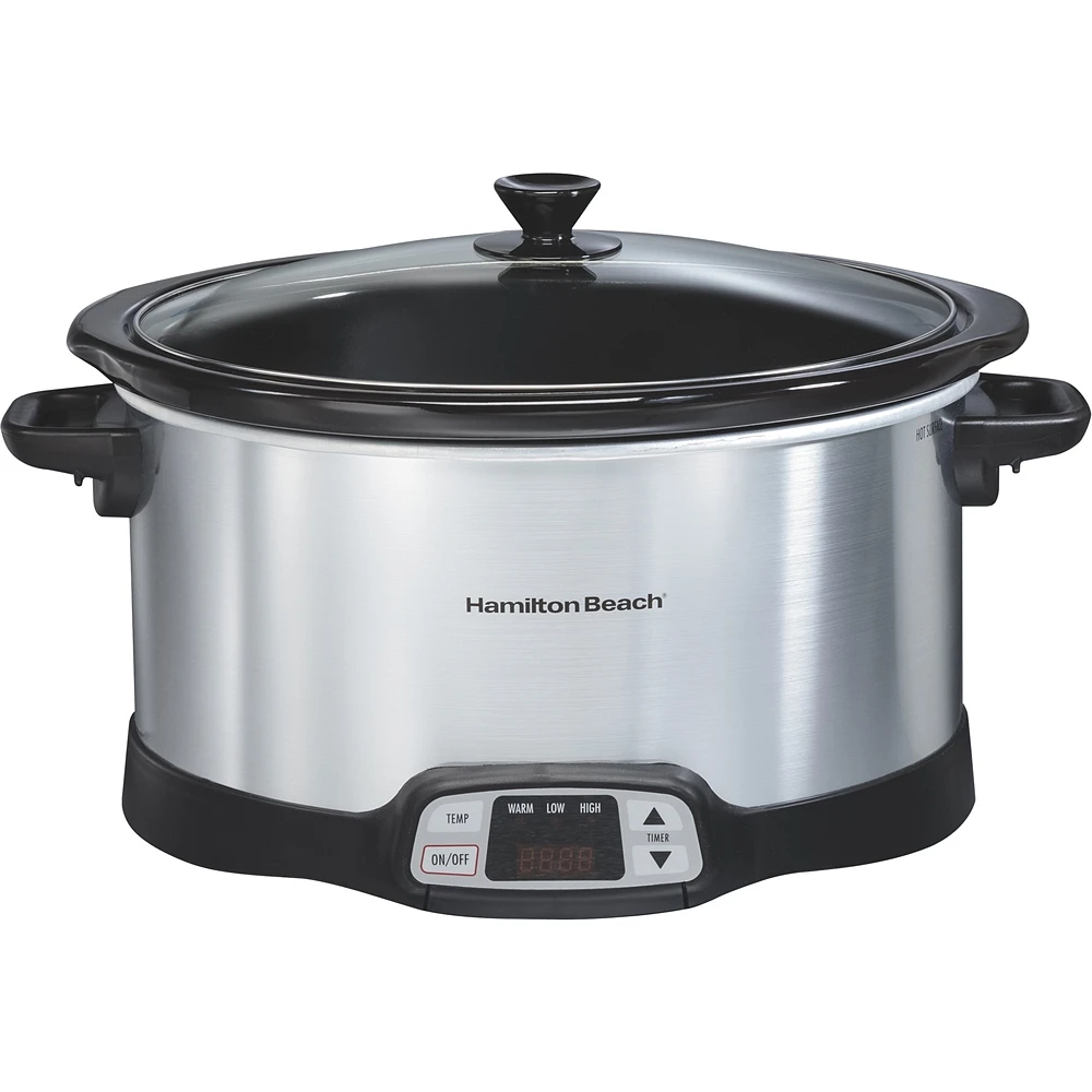 Hamilton Beach - 8-Quart Slow Cooker - Stainless Steel