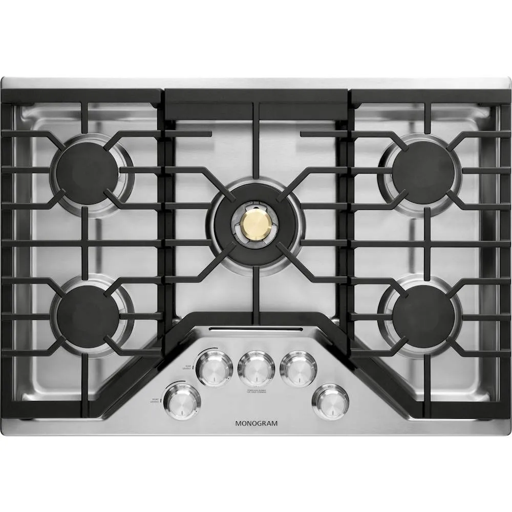 Monogram - 30" Built-In Gas Cooktop with 5 burners - Stainless Steel