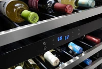 Whirlpool - 46-Bottle Wine Cooler - Stainless Steel