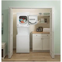 GE - Cu. Ft. Top Load Washer and Cu. Ft. Electric Dryer Laundry Center
