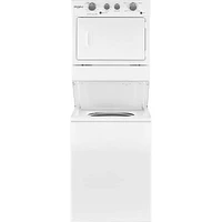 Whirlpool - 3.5 Cu. Ft. Top Load Washer and 5.9 Cu. Ft. Gas Dryer Laundry Center with Dual-Action Agitator - White