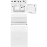 Whirlpool - 3.5 Cu. Ft. Top Load Washer and 5.9 Cu. Ft. Gas Dryer Laundry Center with Dual-Action Agitator - White