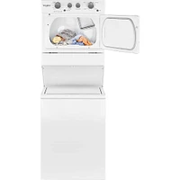 Whirlpool - 3.5 Cu. Ft. Top Load Washer and 5.9 Cu. Ft. Gas Dryer Laundry Center with Dual-Action Agitator - White