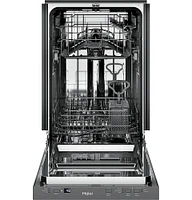 Haier - 18" Front Control Built-In Dishwasher with Stainless Steel Tub - Stainless Steel