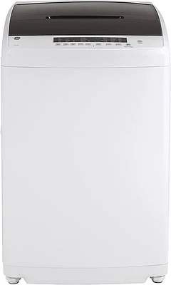 GE - 2.8 Cu. Ft. Top Load Washer with Portable - White/Black