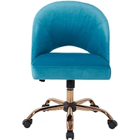 AveSix - Lula Home Office Plush Fabric Chair - Blue