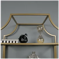 Sauder - International Lux Collection 5-Shelf Bookcase - Satin Gold