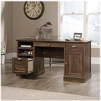 Sauder - Barrister Lane Collection Pedestal Desk - Iron Oak