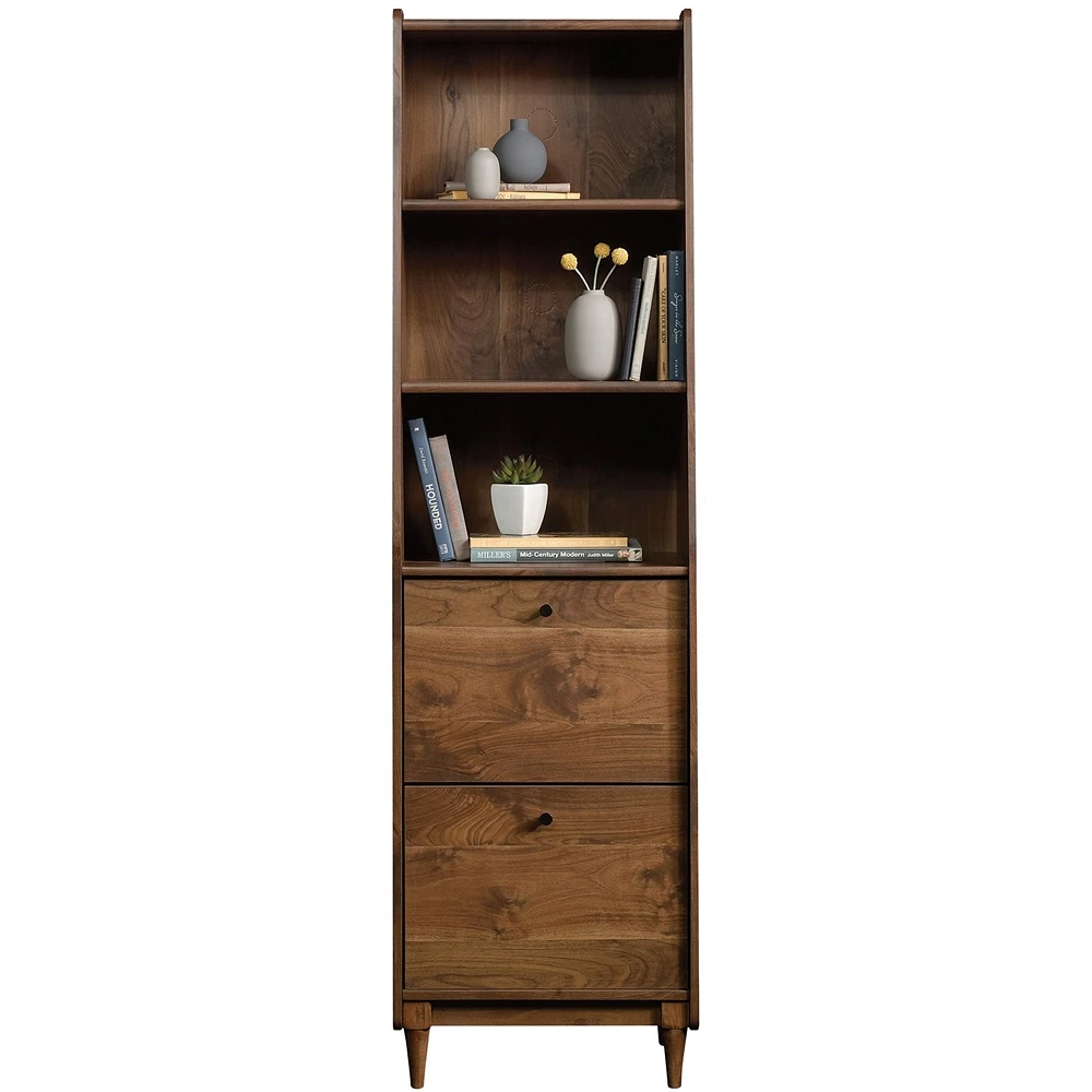 Sauder - Harvey Park Collection 2-Shelf Bookcase - Grand Walnut