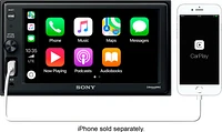 Sony - 6.2" - Apple® CarPlay™ - Built-in Bluetooth - In-Dash Digital Media Receiver - Black