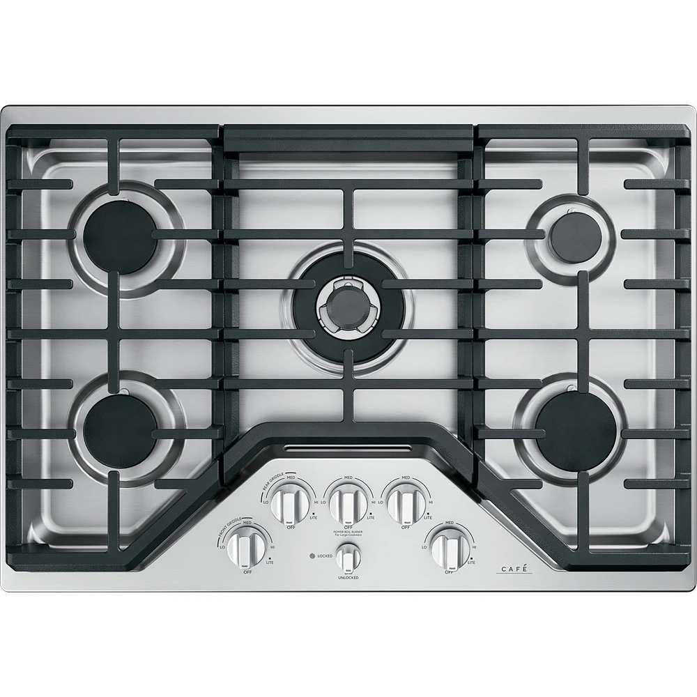 Café - 30" Gas Cooktop - Stainless Steel