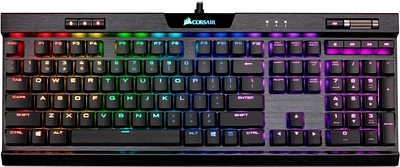 CORSAIR - K70 RGB MK.2 LOW PROFILE RAPIDFIRE Full-size Wired Mechanical Cherry MX LOW PROFILE Speed Switch Gaming Keyboard - Black