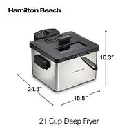 Hamilton Beach - 5.3 qt. Deep Fryer - Silver