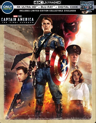 Captain America: The First Avenger [SteelBook] [4K Ultra HD Blu-ray/Blu-ray] [Only @ Best Buy] [2011]