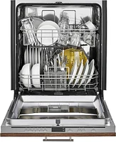 Whirlpool - 24" Front Control Built-In Dishwasher with Stainless Steel Tub - Custom Panel Ready