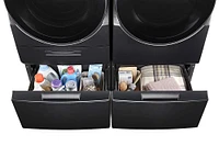 Whirlpool - Washer/Dryer Laundry Pedestal with Storage Drawer - Black Shadow