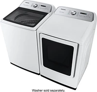 Samsung - 7.4 Cu. Ft. Gas Dryer with Steam and Sensor Dry - White