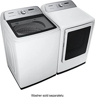 Samsung - 7.4 Cu. Ft. Gas Dryer with Steam and Sensor Dry - White