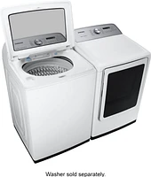 Samsung - 7.4 Cu. Ft. Gas Dryer with Steam and Sensor Dry - White