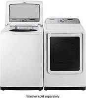 Samsung - 7.4 Cu. Ft. Gas Dryer with Steam and Sensor Dry - White