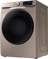 Samsung - 7.5 Cu. Ft. Stackable Gas Dryer with Steam and Sensor Dry - Champagne