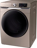 Samsung - 7.5 Cu. Ft. Stackable Gas Dryer with Steam and Sensor Dry - Champagne