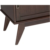 Simpli Home - Draper Mid Century TV Cabinet for Most TVs Up to 60" - Medium Auburn Brown