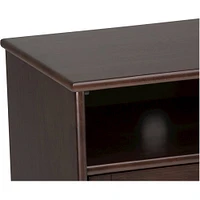 Simpli Home - Draper Mid Century TV Cabinet for Most TVs Up to 60" - Medium Auburn Brown