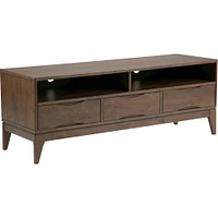 Simpli Home - Harper TV Cabinet for Most TVs Up to 66" - Walnut Brown