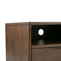 Simpli Home - Harper TV Cabinet for Most TVs Up to 66" - Walnut Brown