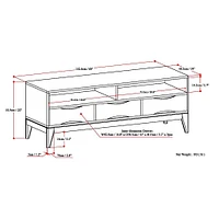 Simpli Home - Harper TV Cabinet for Most TVs Up to 66" - Walnut Brown