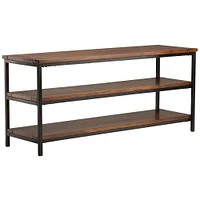 Simpli Home - Skyler TV Stand for Most TVs Up to 66" - Dark Cognac Brown